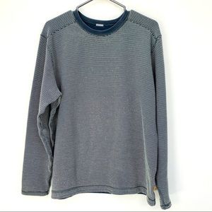 Quicksilver Men’s Long Sleeved Crewneck Textured Striped Shirt - Size XL